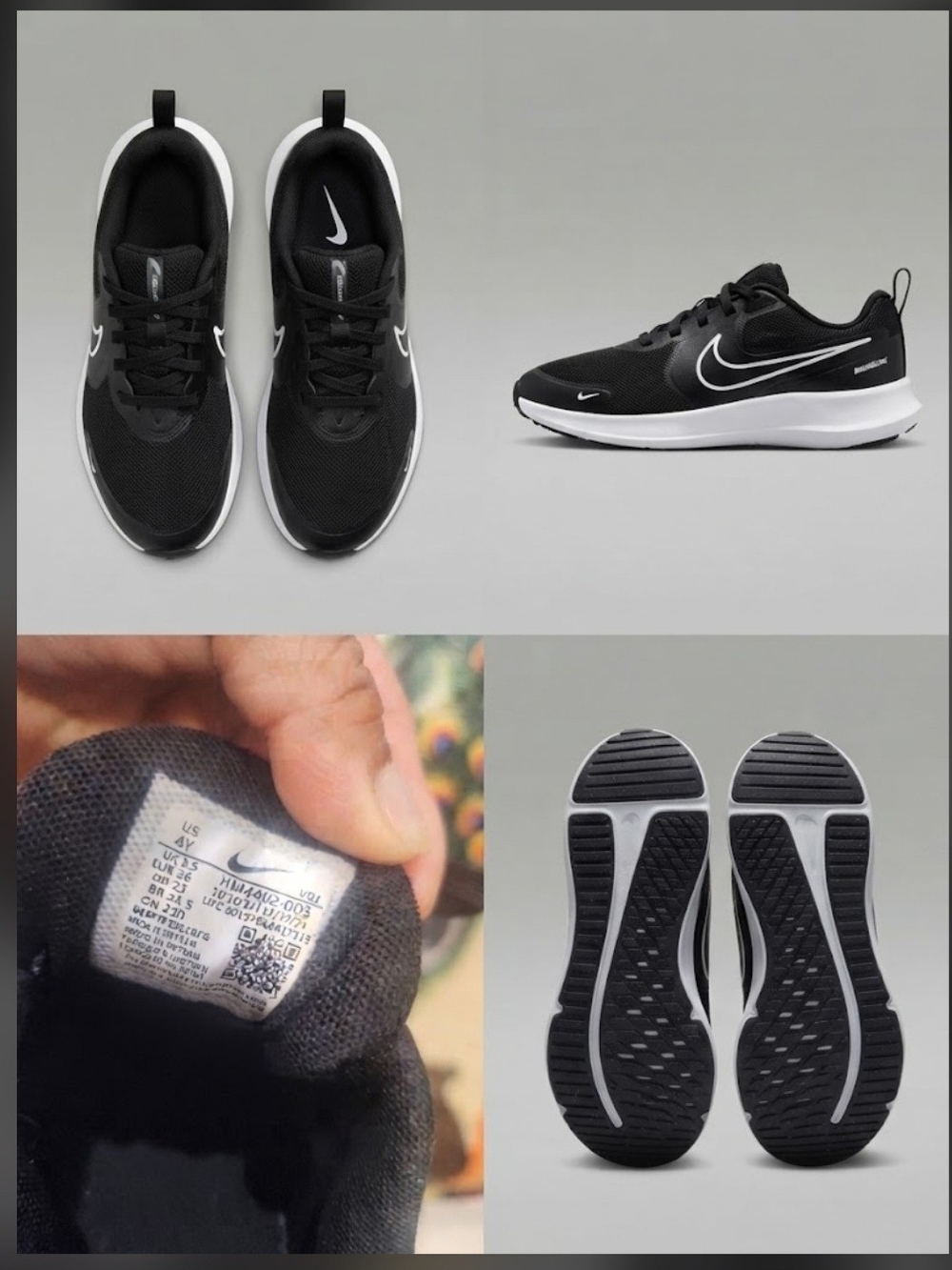 Nike Kids Youth Black and White Running Sneakers